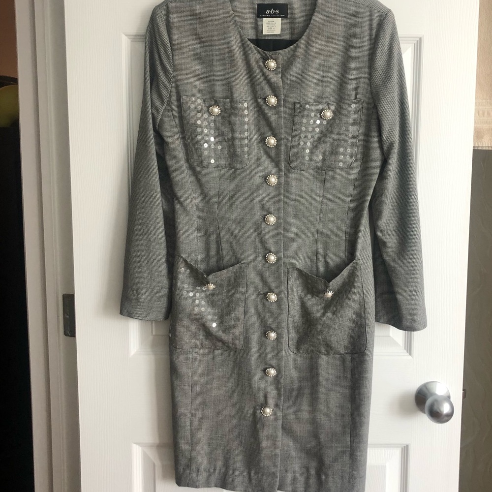 ABS Allen Schwartz vintage houndstooth dress